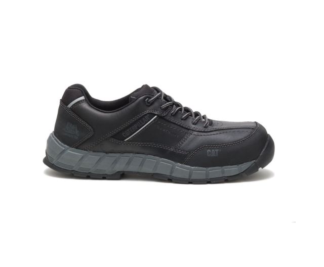 Cat - Streamline Leather Composite Toe Work Shoe Black