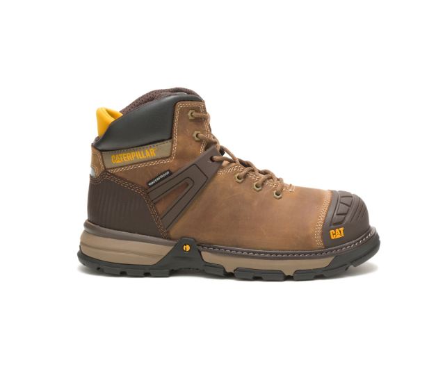 Cat - Excavator Superlite Waterproof Soft Toe Work Boot Dark Beige