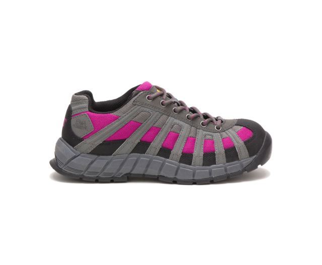 Cat - Switch Steel Toe Work Shoe Charcoal/Pink