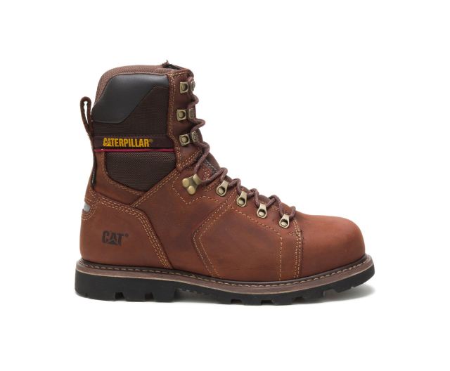 Cat - Alaska 2.0 8" Waterproof Thinsulate™ Steel Toe Work Boot Walnut