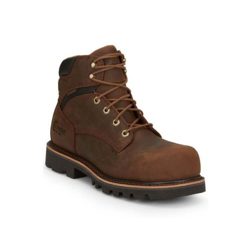 CHIPPEWA BOOTS | MEN'S SADOR WORK BOOTS - COMPOSITE TOE-BROWN