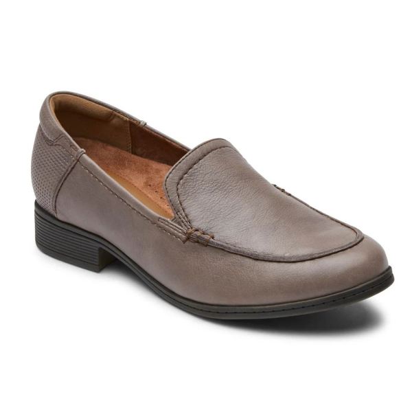 FREE SHIPPING COBB HILL WOMEN'S CROSBIE MOC LOAFER-DOVER GREY LTHR