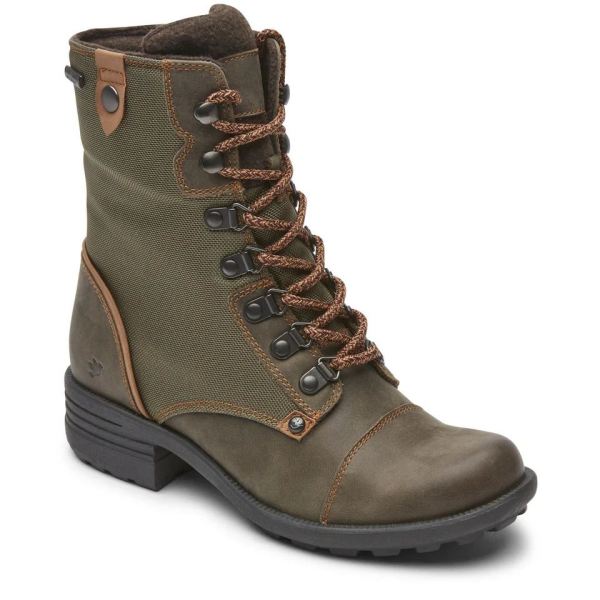 FREE SHIPPING COBB HILL WOMEN'S BRUNSWICK WATERPROOF BOOT-FOREST NUBUCK/TEXTILE WP ECO
