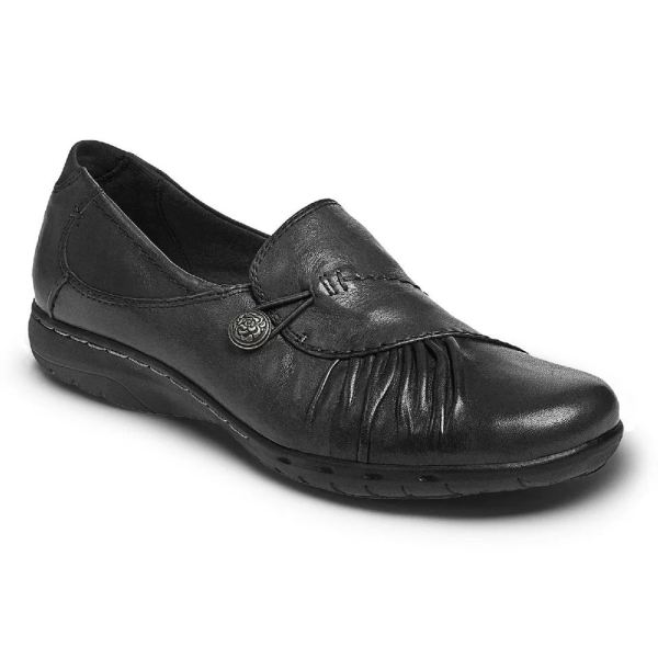 FREE SHIPPING COBB HILL WOMEN'S PAULETTE SLIP-ON SHOE-BLACK