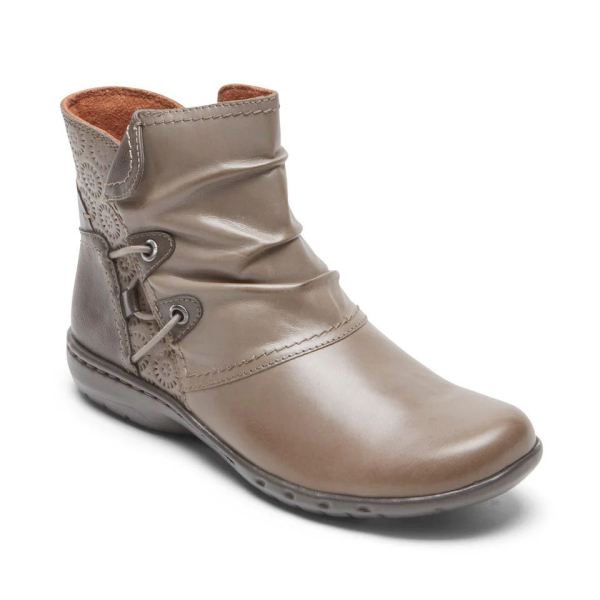 FREE SHIPPING COBB HILL WOMEN'S PENFIELD RUCHED BOOTIE-THUNDER GREY LTHR
