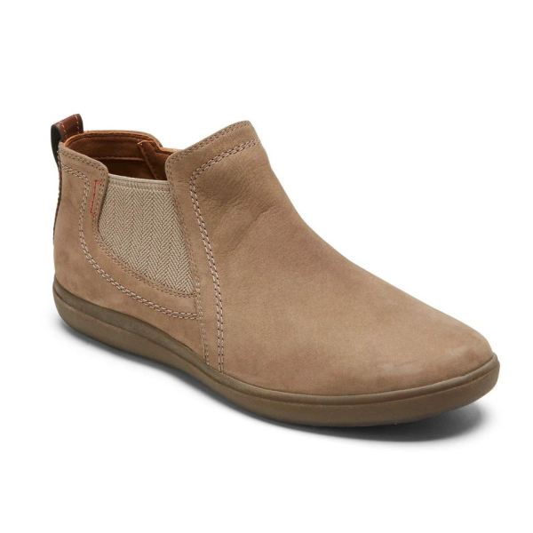 FREE SHIPPING COBB HILL WOMEN'S BAILEE CHELSEA BOOT-TAUPE NUBUCK