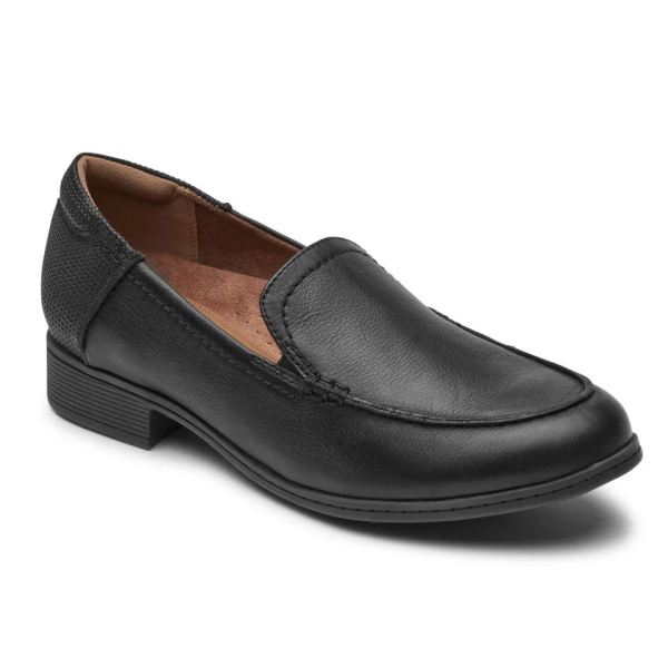 FREE SHIPPING COBB HILL WOMEN'S CROSBIE MOC LOAFER-BLACK LTHR