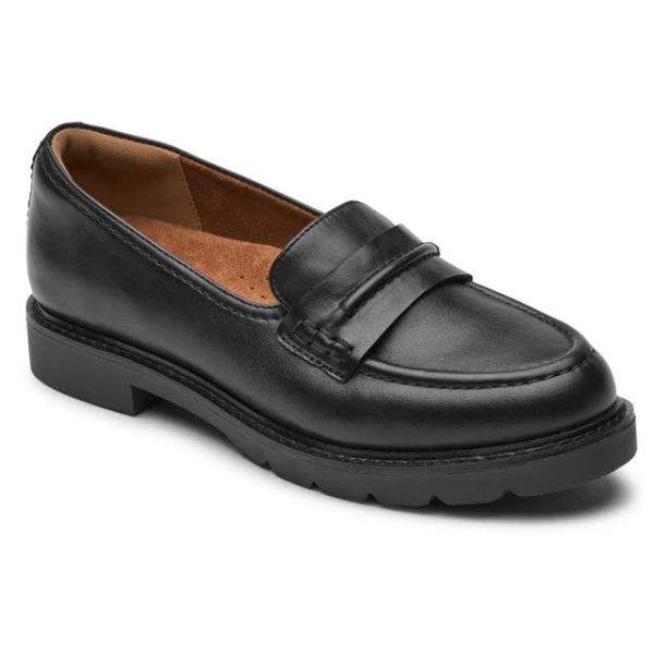 FREE SHIPPING COBB HILL WOMEN'S JANNEY LOAFER-BLACK LTHR