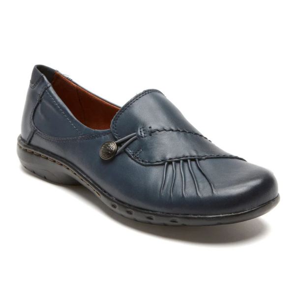 FREE SHIPPING COBB HILL WOMEN'S PAULETTE SLIP-ON SHOE-NAVY