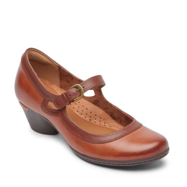 FREE SHIPPING COBB HILL WOMEN'S LAUREL MARY JANE-TAN LEATHER