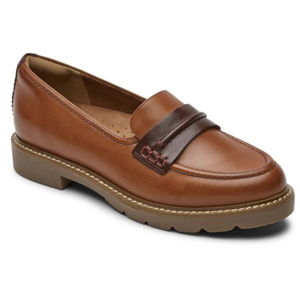FREE SHIPPING COBB HILL WOMEN'S JANNEY LOAFER-TOFFEE TAN LTHR