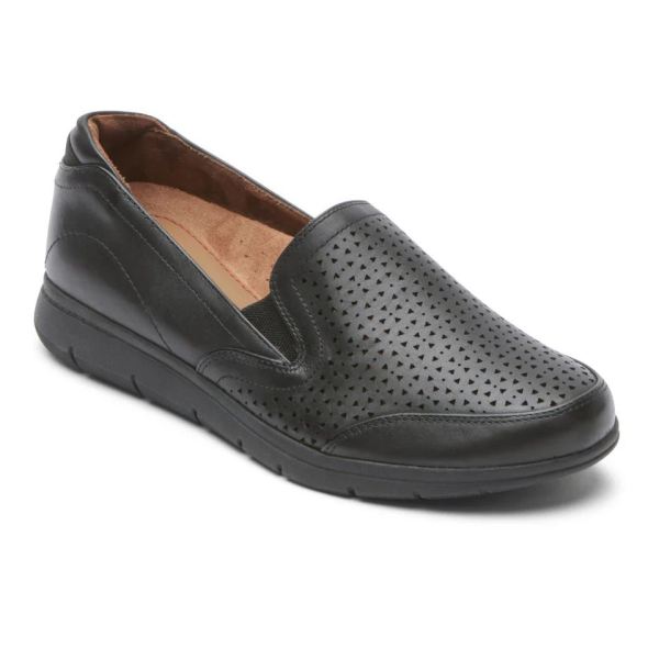 FREE SHIPPING COBB HILL WOMEN'S LIDIA SLIP-ON SHOE-BLACK
