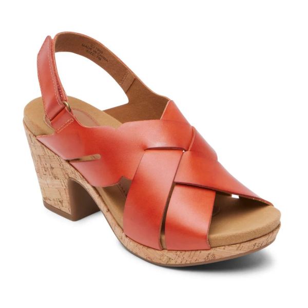 FREE SHIPPING COBB HILL WOMEN'S ALLEAH SLINGBACK SANDAL-RED OCHRE