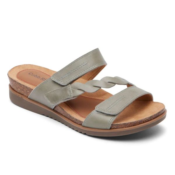 FREE SHIPPING COBB HILL WOMEN'S MAY ASYMMETRICAL SLIDE-SAGE