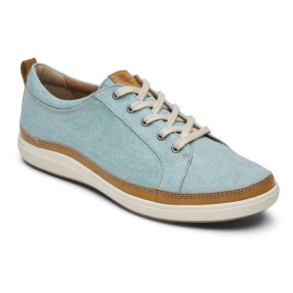 FREE SHIPPING COBB HILL WOMEN'S BAILEE SNEAKER-MINERAL BLUE CANVAS