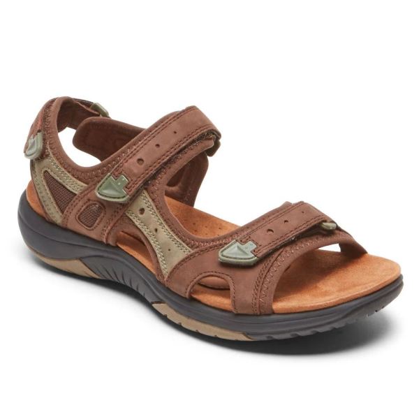 FREE SHIPPING COBB HILL WOMEN'S FIONA ADJUSTABLE SANDAL-BROWN MULTI