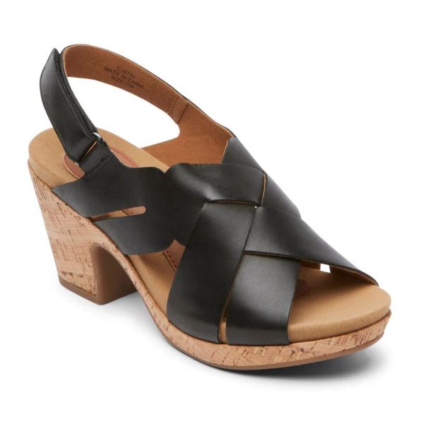FREE SHIPPING COBB HILL WOMEN'S ALLEAH SLINGBACK SANDAL-BLACK