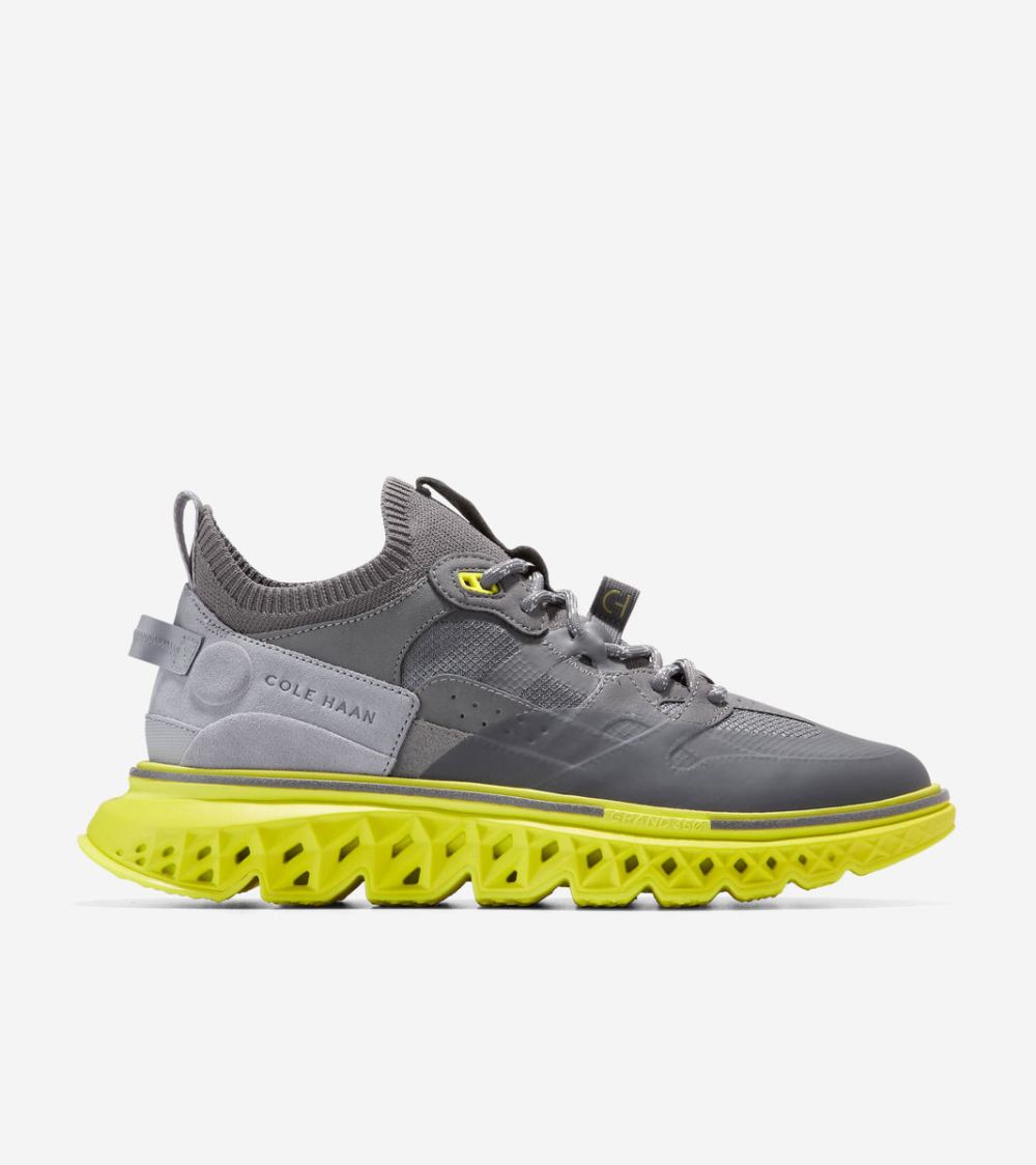 Cole Haan Free Shipping Men's 5.ZEROGRAND WRK Sneakers - Tornado-Dapple Gray-Sulphur Spring