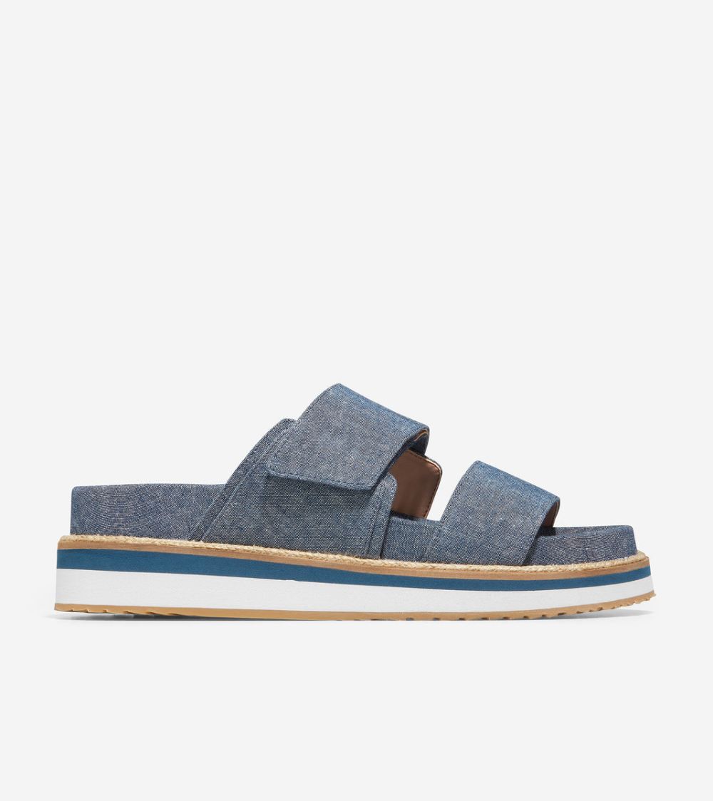 Cole Haan Free Shipping Women's Cloudfeel Slide Sandal - Dark Chambray