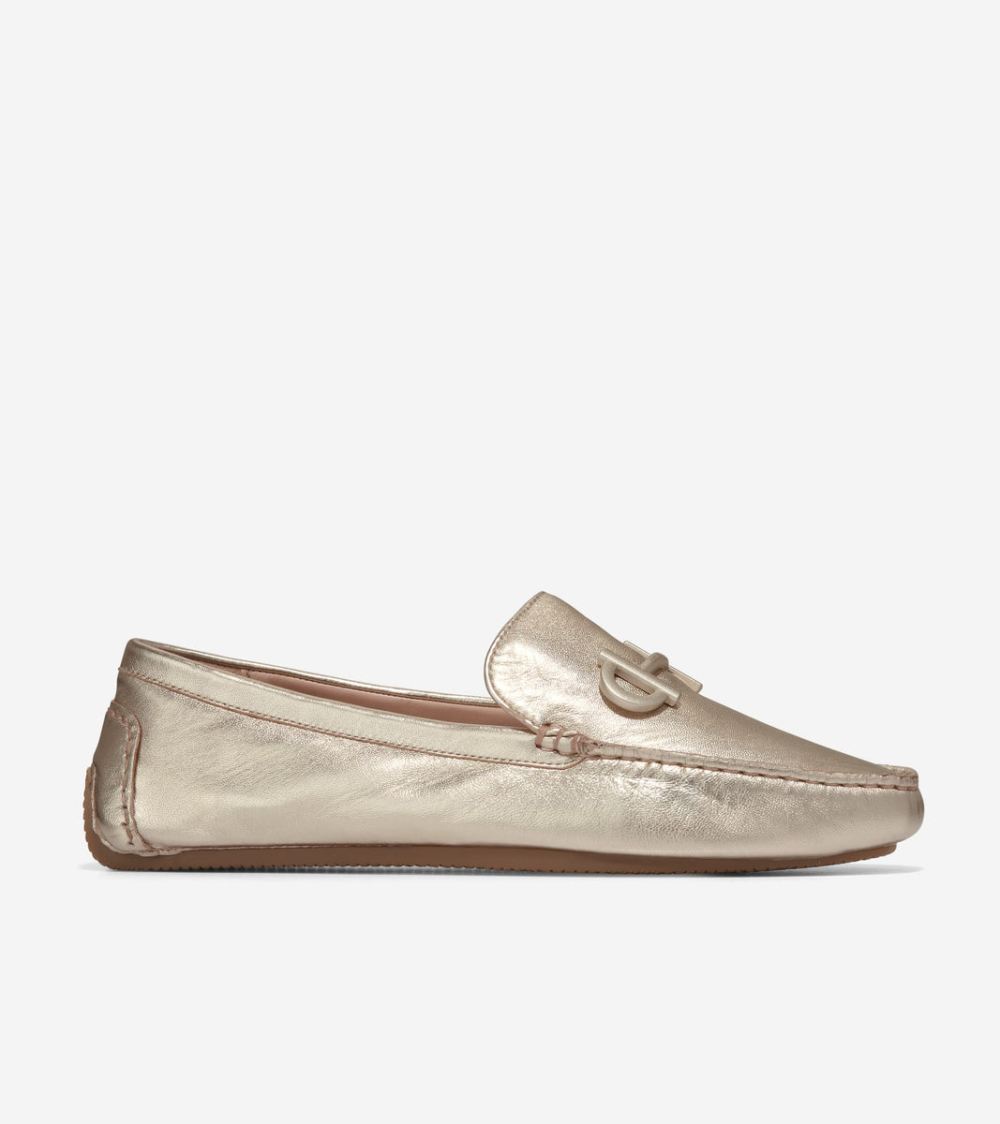 Cole Haan Free Shipping Women's Tully Driver - Gold