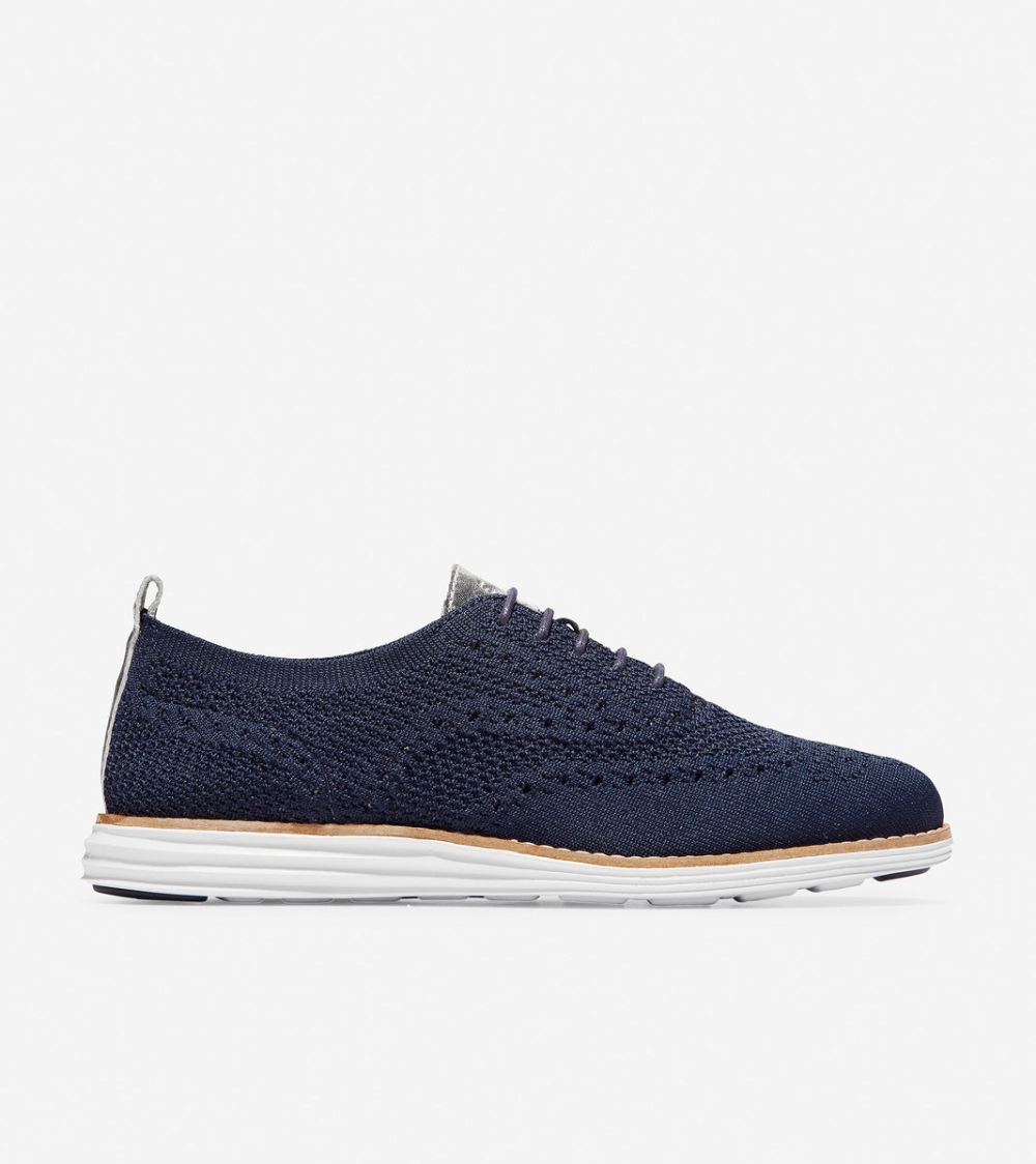 Cole Haan Free Shipping Women's OriginalGrand Stitchlite Wingtip Oxford - Marine Blue