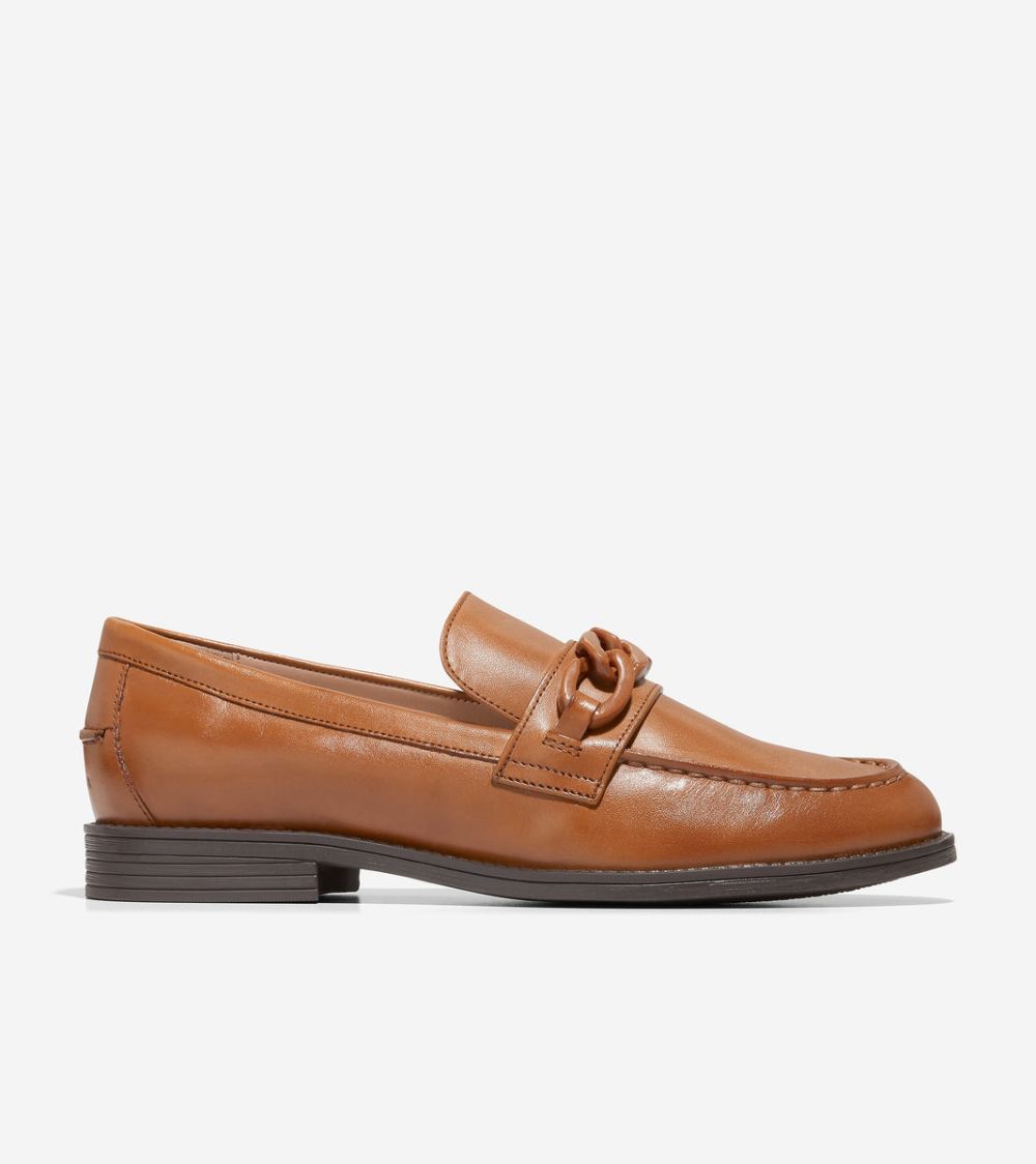 Cole Haan Free Shipping Women's Stassi Chain Loafer - Pecan Leather