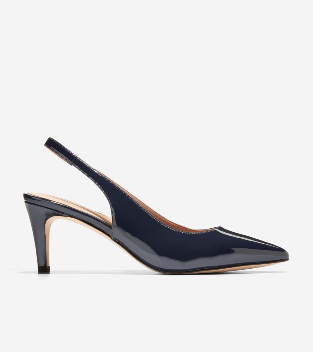 Cole Haan Free Shipping Women's Vandam Sling Back Pump - Navy