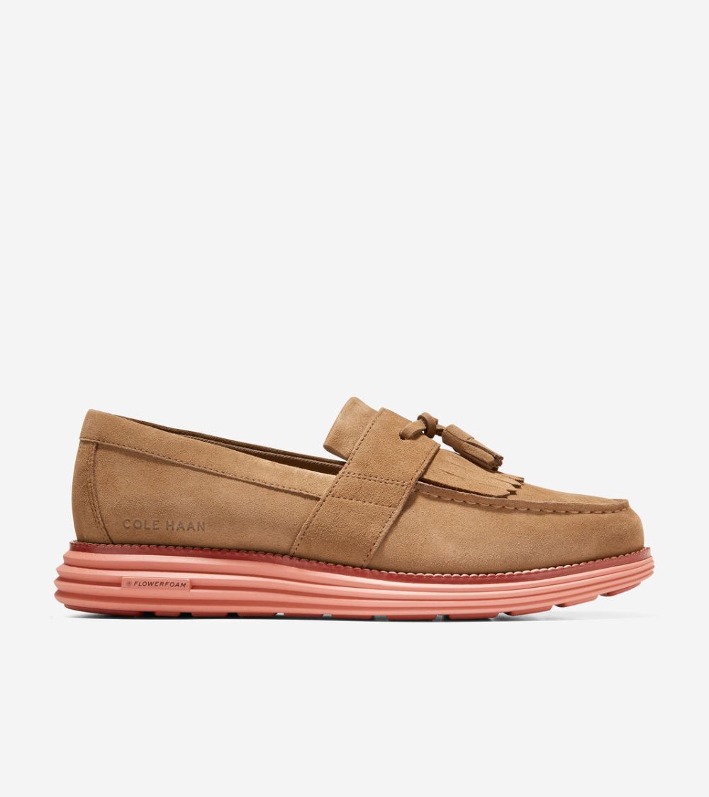 Cole Haan Free Shipping Men's OriginalGrand Kiltie Loafer - Light Whiskey-Bruschetta