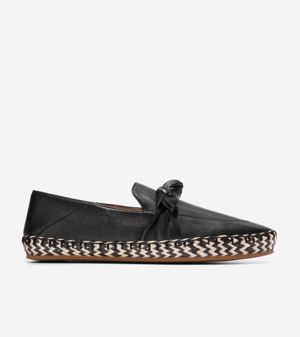 Cole Haan Free Shipping Women's Cloudfeel Knotted Espadrille - Black Leather