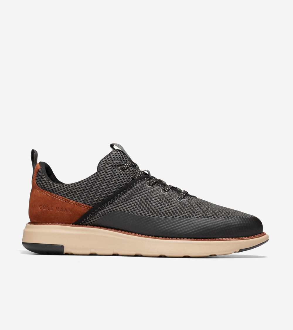 Cole Haan Free Shipping Men's Grand Atlantic Sneaker - Black-Magnet-British Tan
