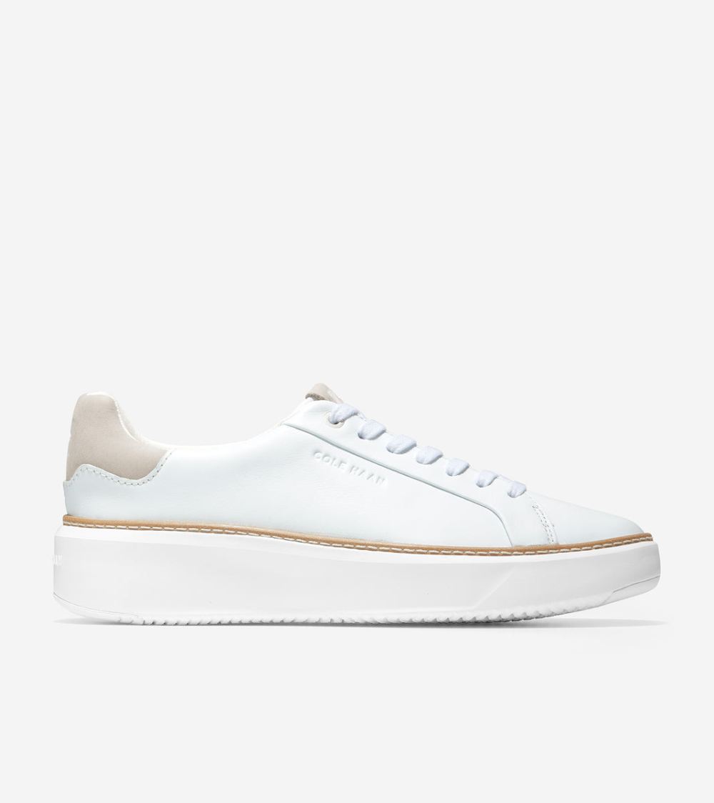 Cole Haan Free Shipping Women's GrandPro Topspin Sneaker - White-Dove