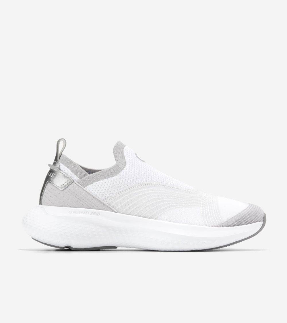 Cole Haan Free Shipping Women's ZEROGRAND Motion Connect Sneakers - Optic White-Microchip Gray