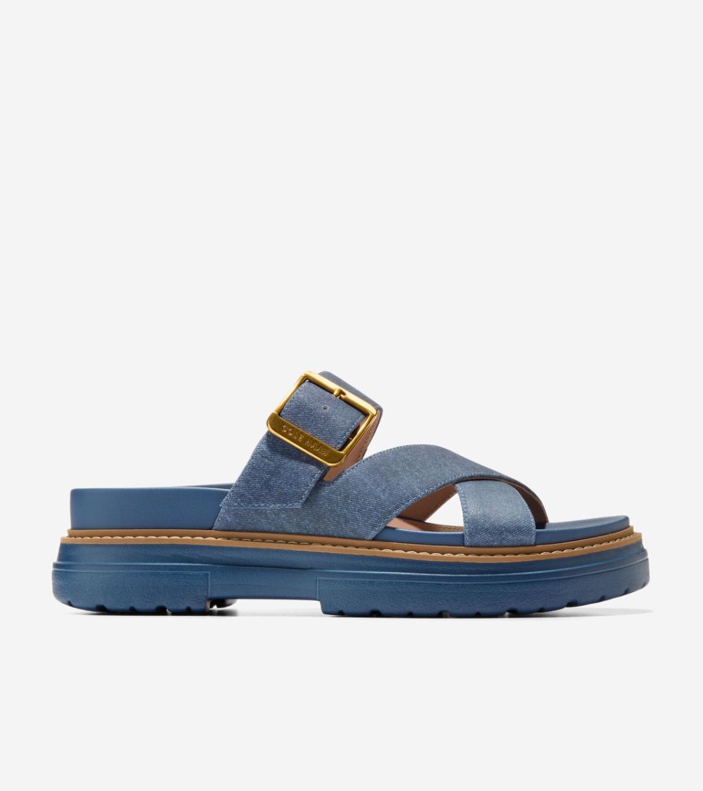 Cole Haan Free Shipping Women's Fraya Slide Sandals - Denim