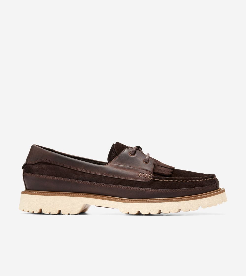 Cole Haan Free Shipping Men's American Classics Ranger Moc - Chestnut-Dark Chocolate