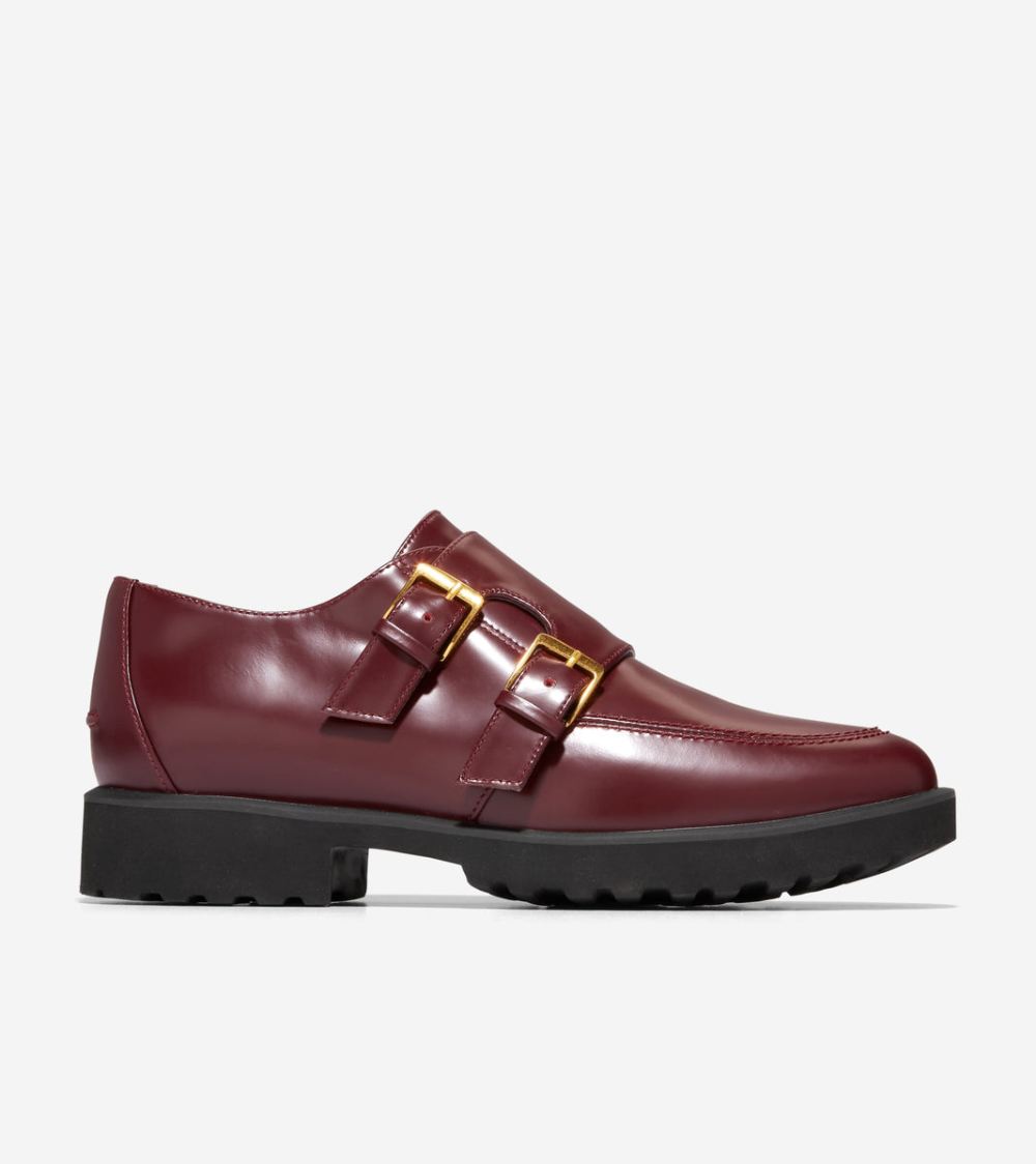 Cole Haan Free Shipping Women's Greenwich Monk Strap Oxford - Bloodstone