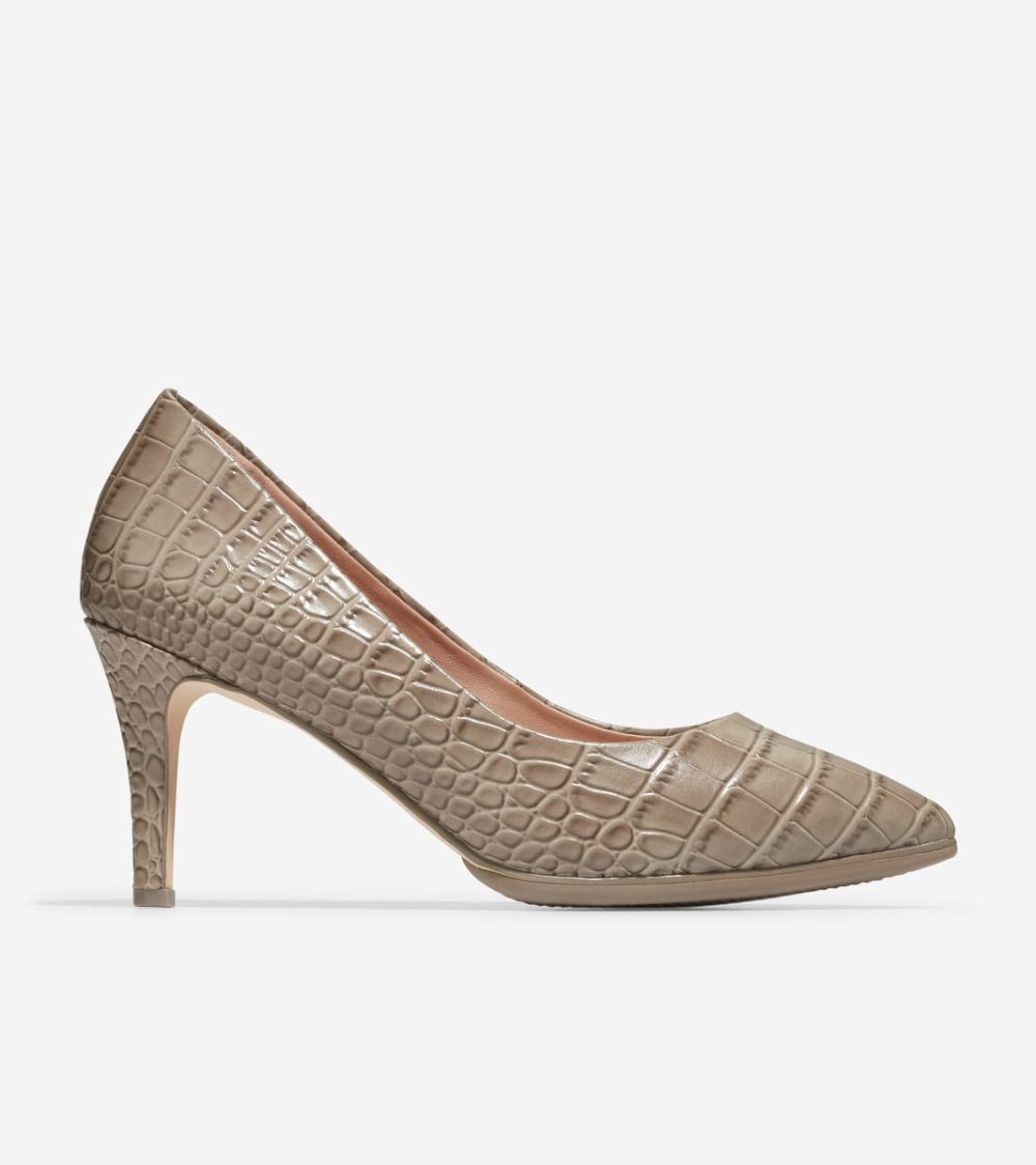 Cole Haan Free Shipping Women's Grand Ambition Pump - Irish Coffee Croc Print