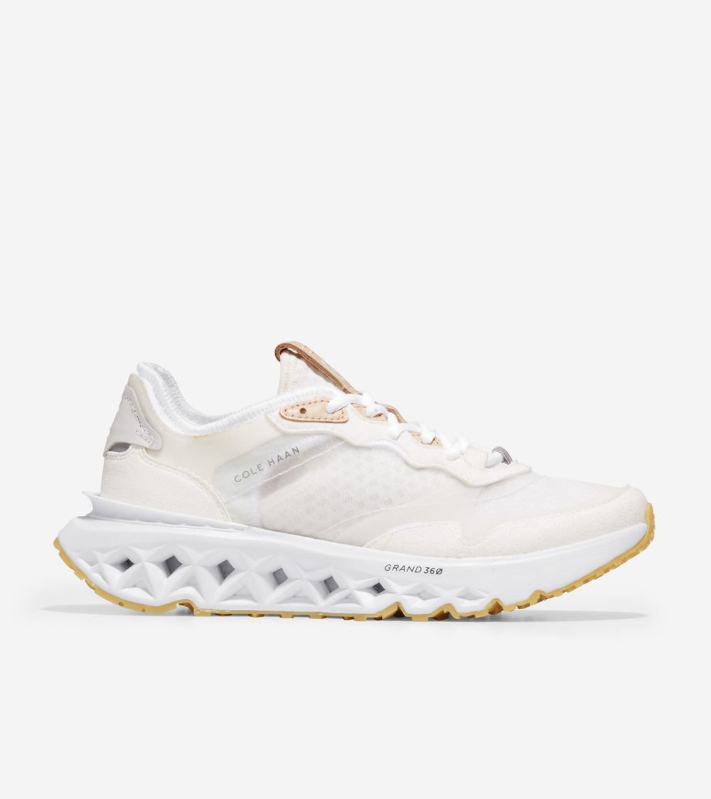 Cole Haan Free Shipping Women's 5.ZEROGRAND Running Shoe - Optic White-Bleached Tan