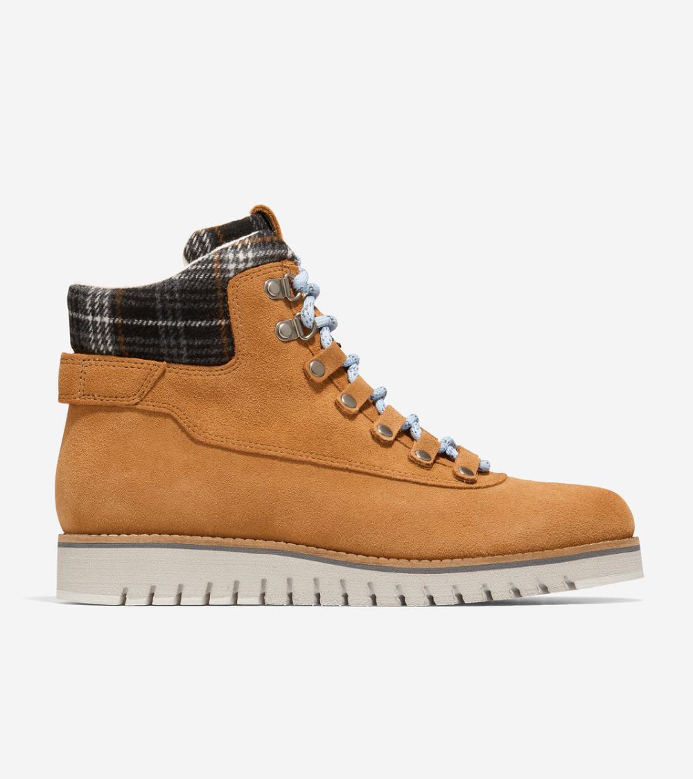 Cole Haan Free Shipping Women's ZEROGRAND Explore Getaway Hiker Boot - Golden Honey-Silver Birch