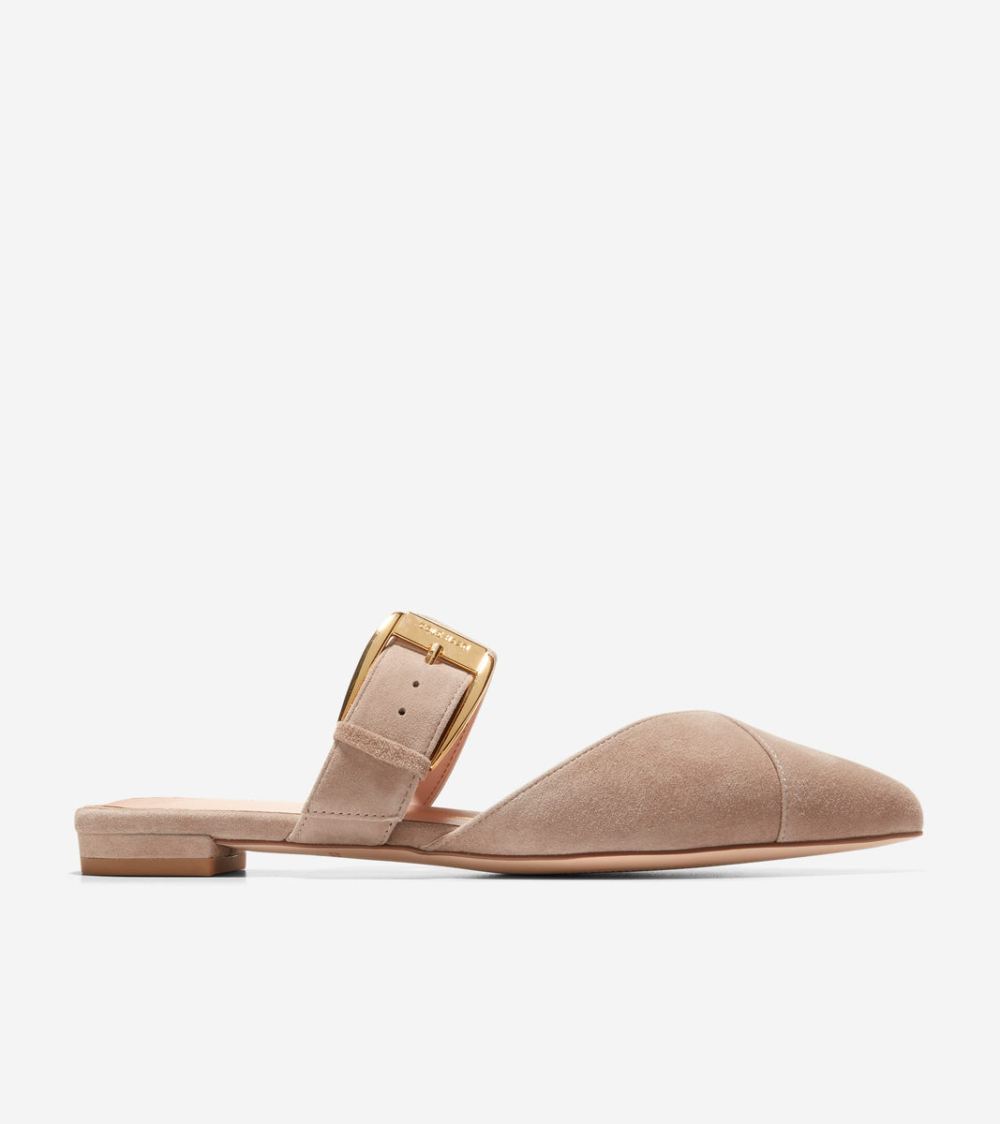 Cole Haan Free Shipping Women's Vandam Buckle Mule - Light Whiskey
