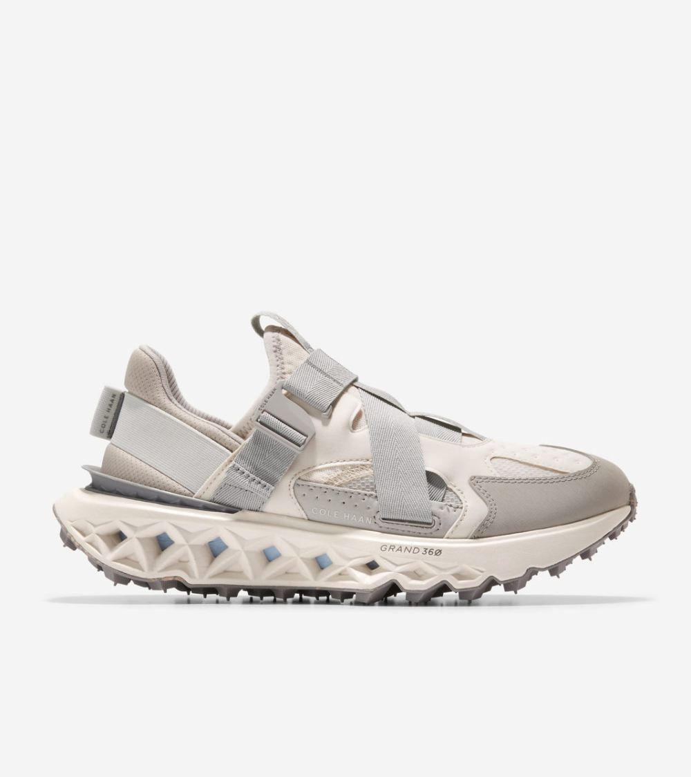 Cole Haan Free Shipping Men's 5.ZEROGRAND Monk Strap Running Shoe - White Sand-Heather-Dove