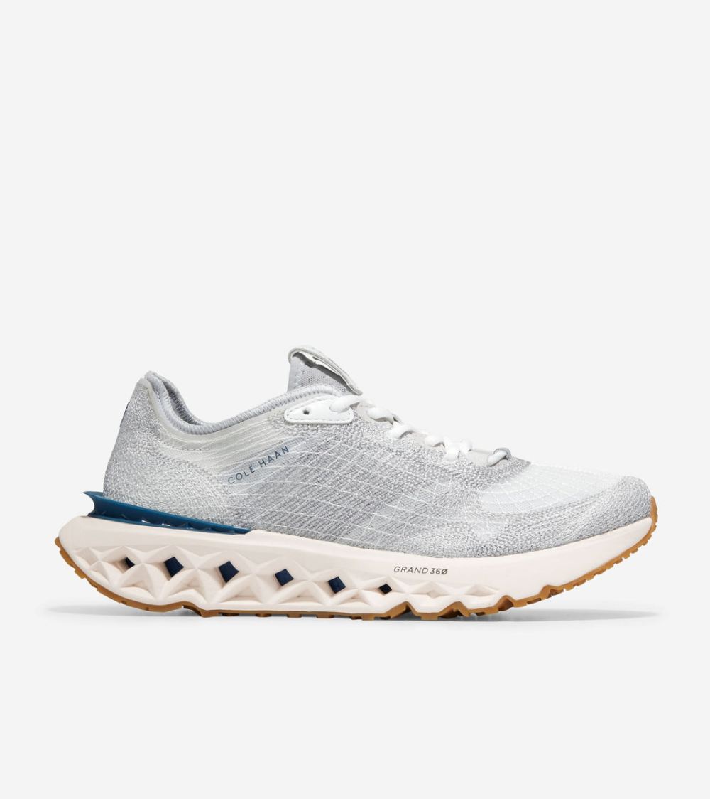 Cole Haan Free Shipping Men's 5.ZEROGRAND Embrostitch Running Shoe - Optic White-Microchip
