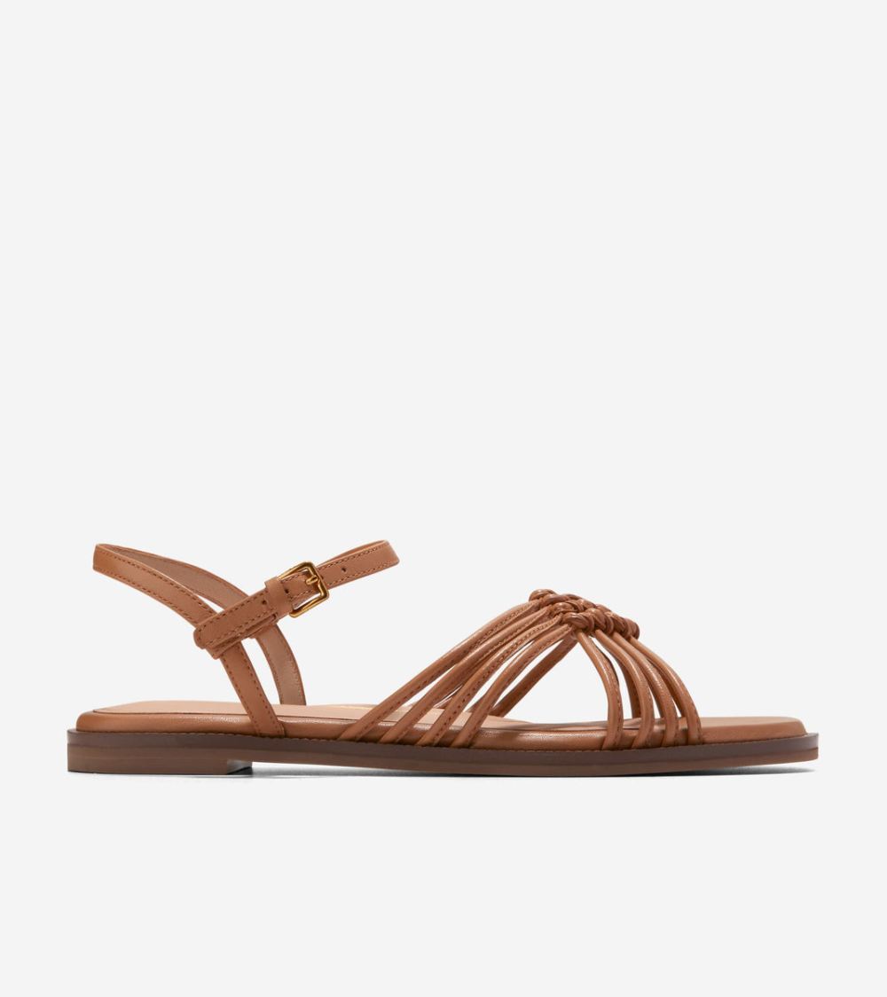 Cole Haan Free Shipping Women's Jitney Knot Sandals - Pecan