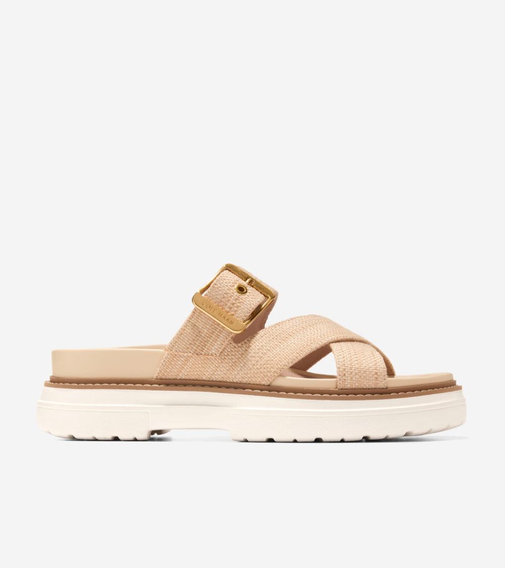 Cole Haan Free Shipping Women's Fraya Slide Sandals - Natural