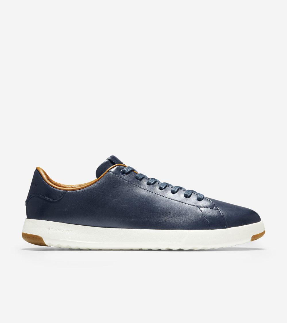Cole Haan Free Shipping Men's GrandPro Tennis Sneaker - Blazer Blue Handstain