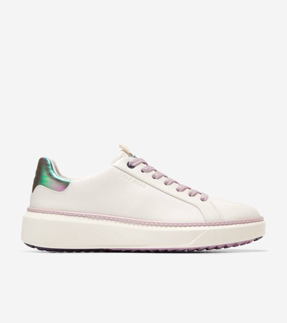 Cole Haan Free Shipping Women's GrandPro Topspin Golf Shoes - Ivory-Mauve Shadows