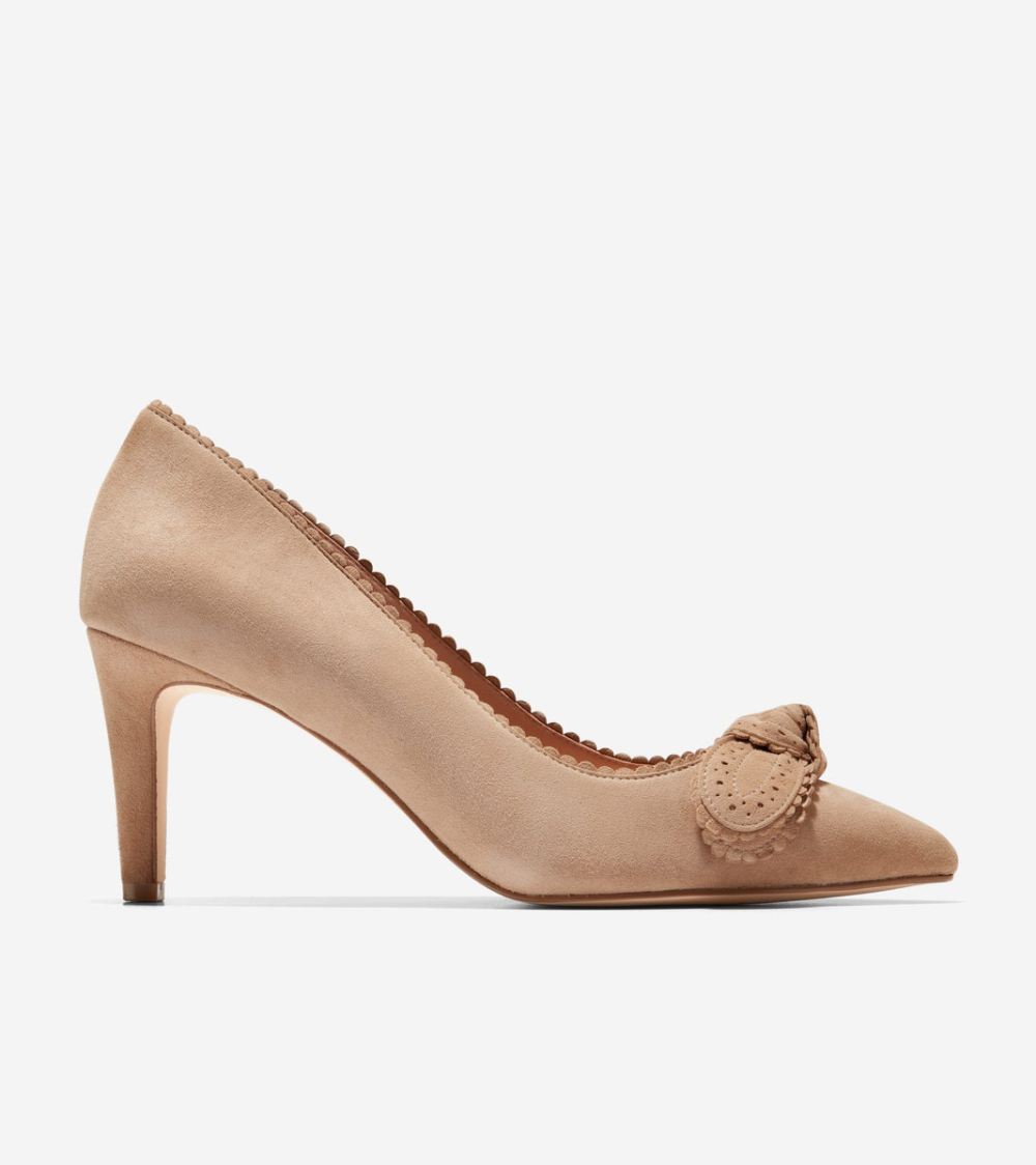 Cole Haan Free Shipping Women's Bellport Bow Pumps - Blush Tan