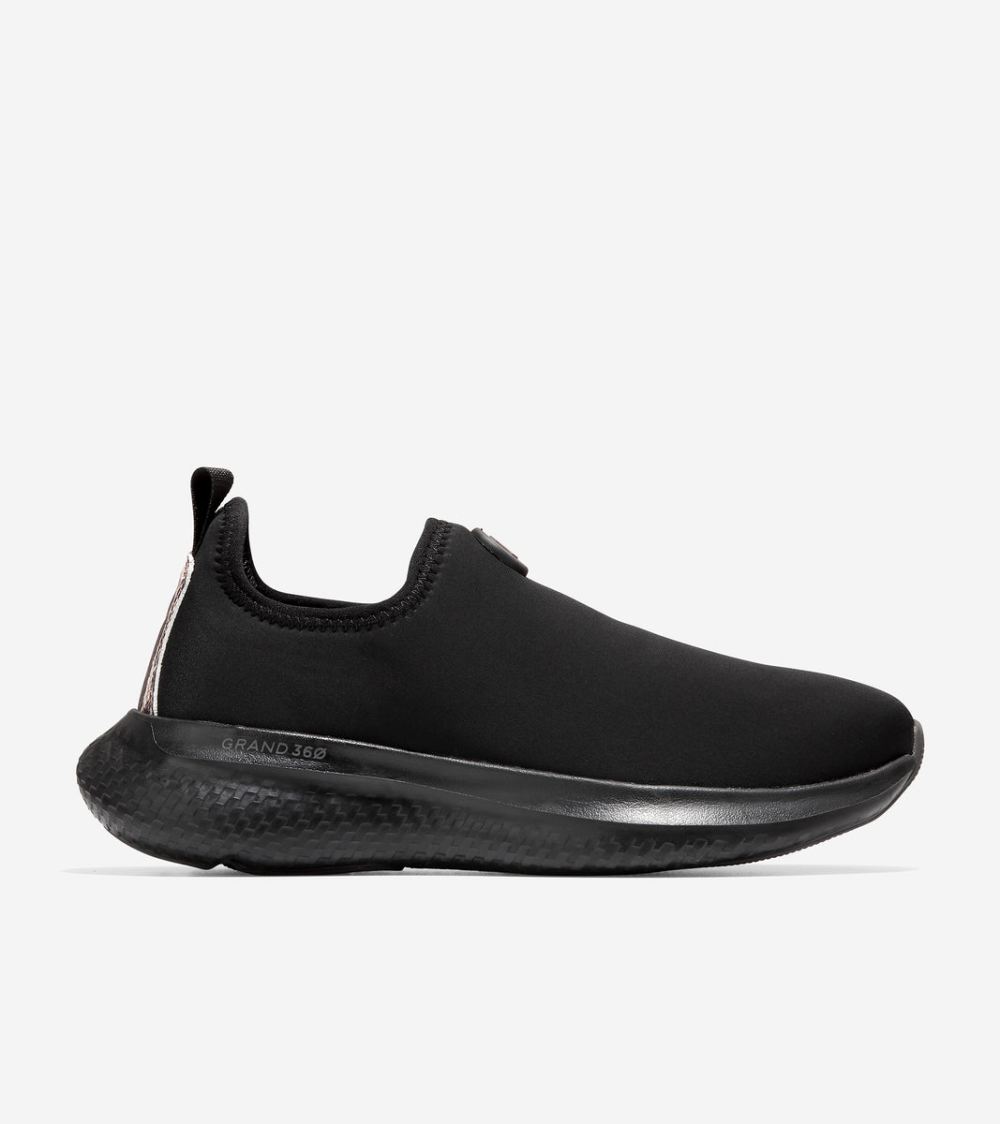 Cole Haan Free Shipping Women's ZEROGRAND Changepace Slip-On Sneaker - Black-Black