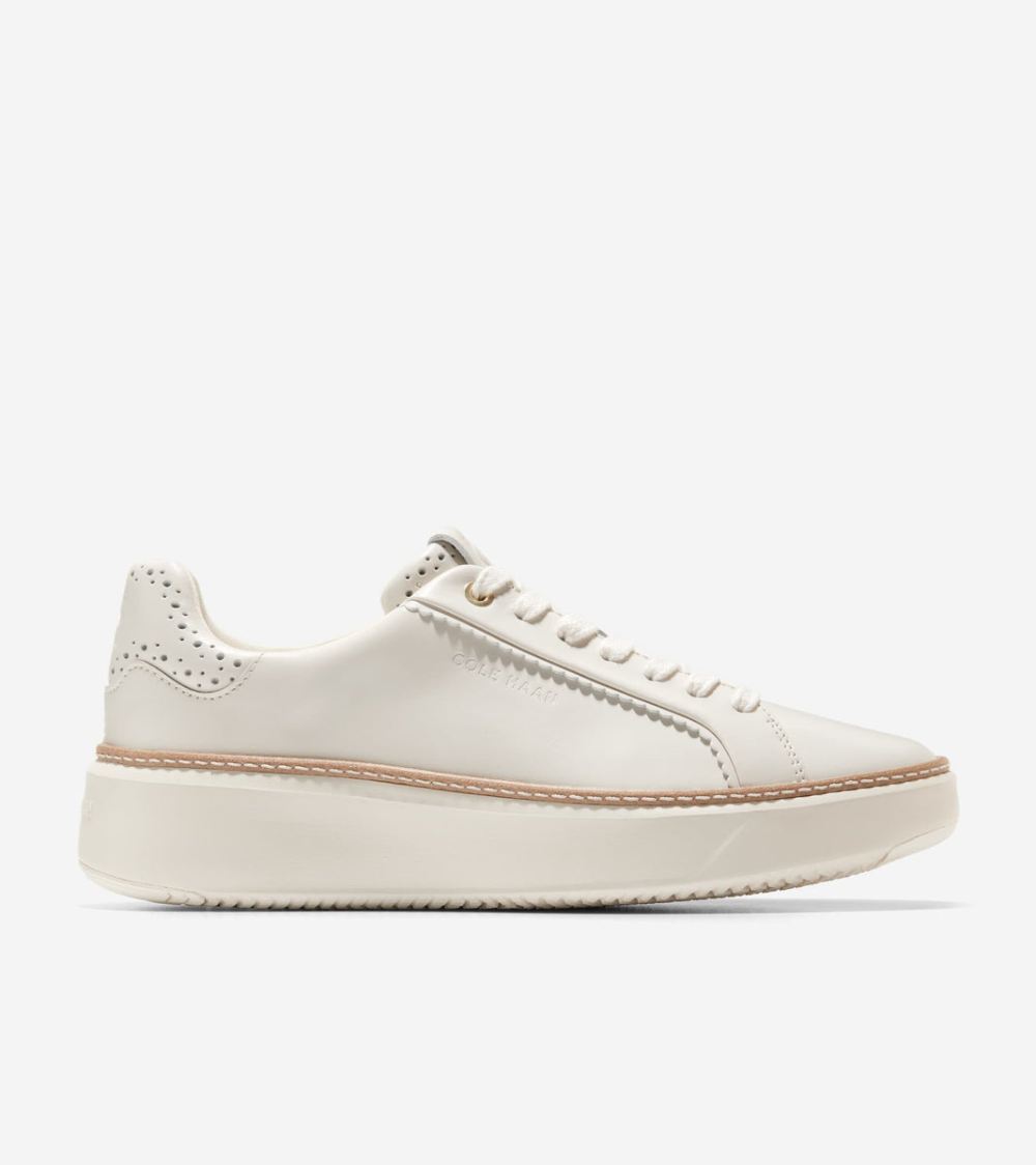 Cole Haan Free Shipping Women's GrandPro Topspin Sneakers - Ivory-Scallop
