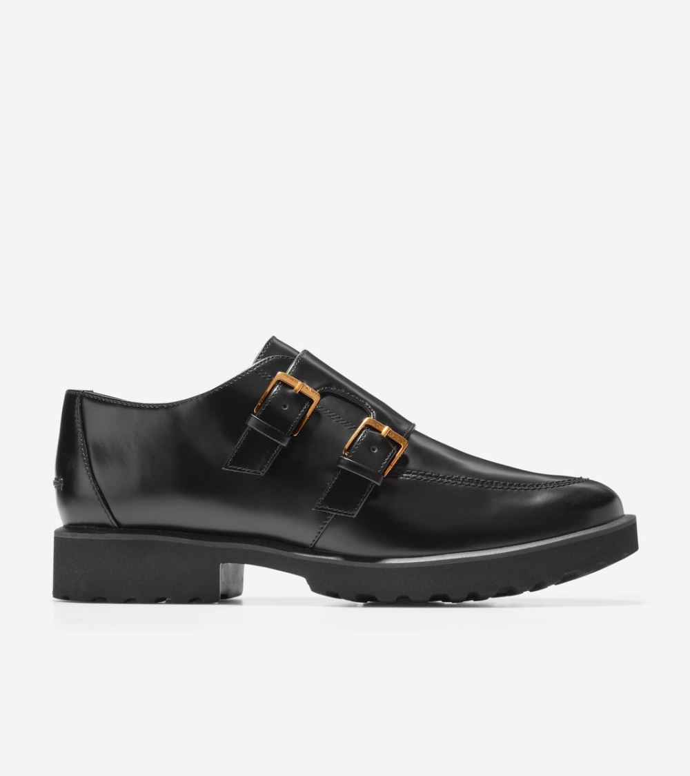 Cole Haan Free Shipping Women's Greenwich Monk Strap Oxford - Black