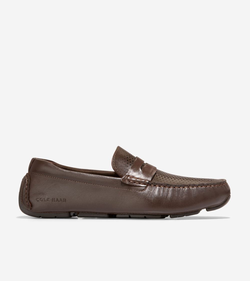 Cole Haan Free Shipping Men's Grand Laser Penny Driver - Truffle-Java